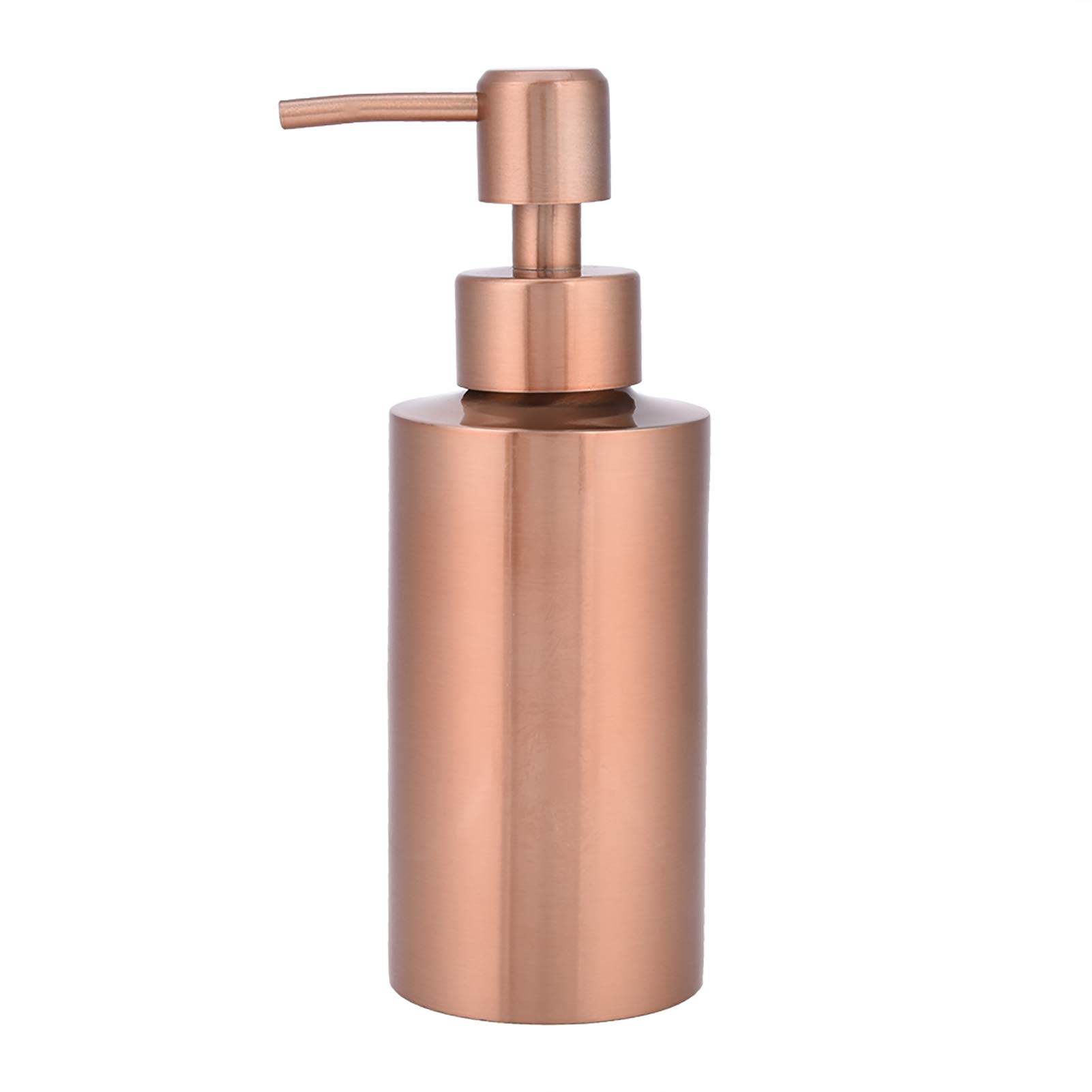 Nikou 250ml Stainless Steel Soap Dispenser - Elegant Rose Gold Hand Pump for Kitchen, Bathroom & Countertop | Perfect for Liquid Soap, Lotion & Hand Sanitizer | Modern Home & Office Decor