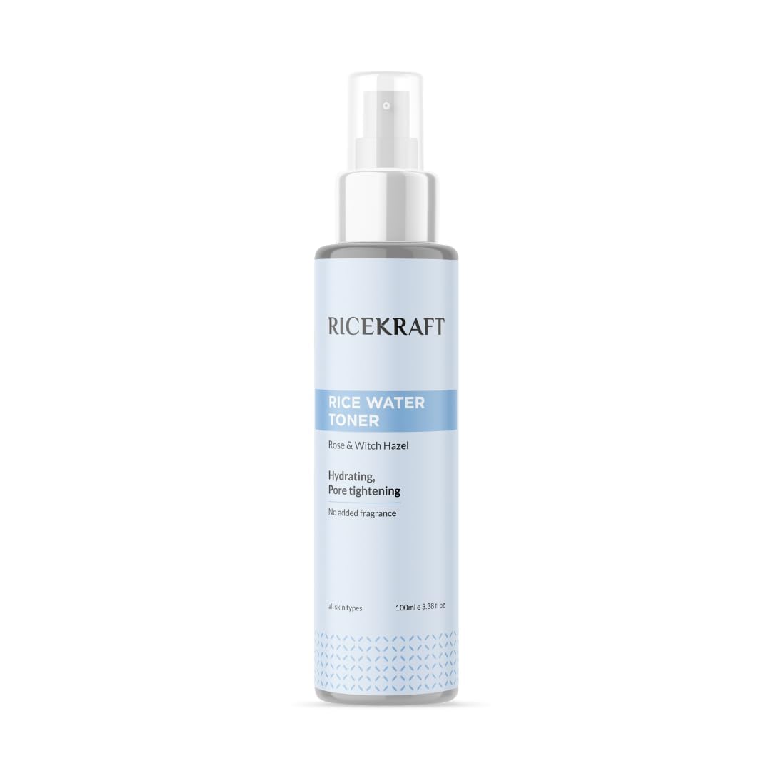 Korean Rice Water Toner for Glowing Skin - Hydrating, Pore Tightening Face Mist (100ml) for Daily Skincare