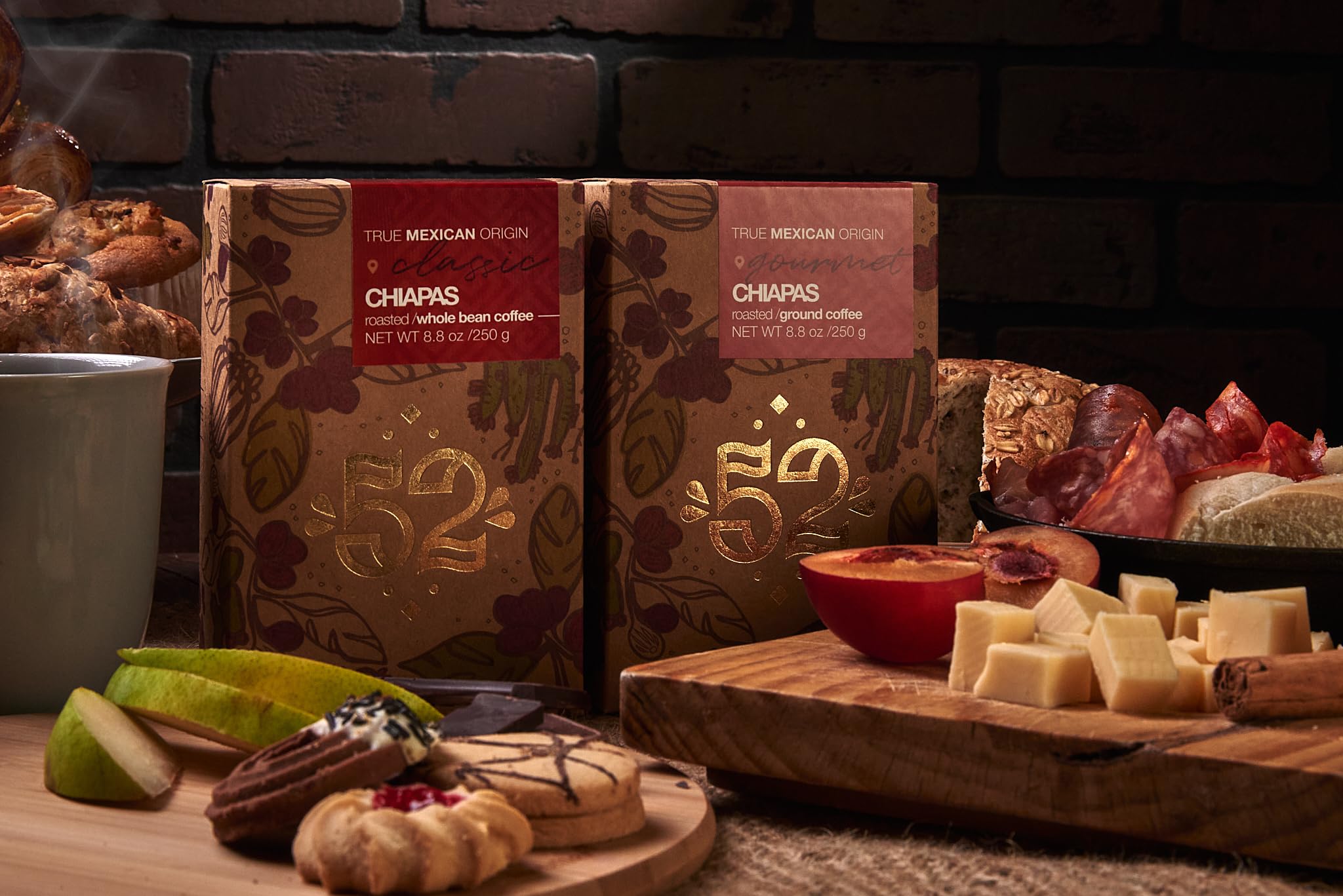 Premium Artisan Mexican Coffee - 52 CLASSIC Ground Coffee from Chiapas | Rich Flavor for Home Brewing, Office Use & Gifts