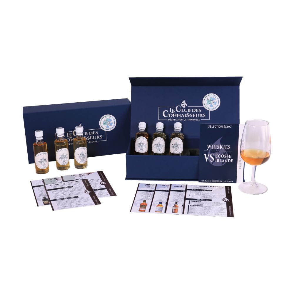 Premium Whisky Tasting Set - Scotland vs Ireland 6 x 40ml - Solo or Duo Experience - The Connoisseurs Club - Perfect Gift for Men - Whisky Lovers Gift for Birthday, Anniversary & Special Occasions