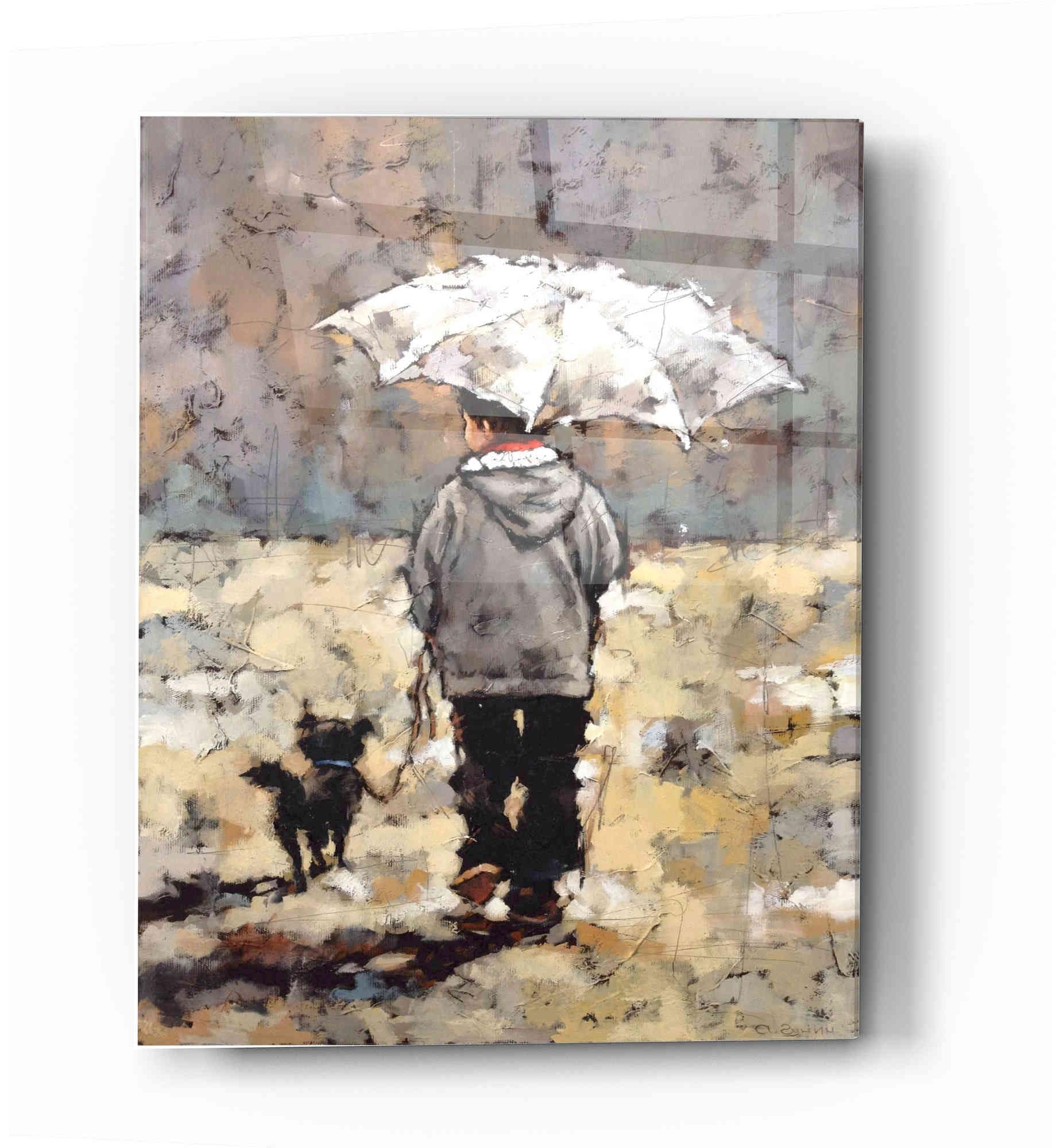 Epic 'Autumn Beach' Acrylic Glass Wall Art by Alexander Gunin - 16x24 Inch Modern Home Decor for Living Room, Bedroom & Office