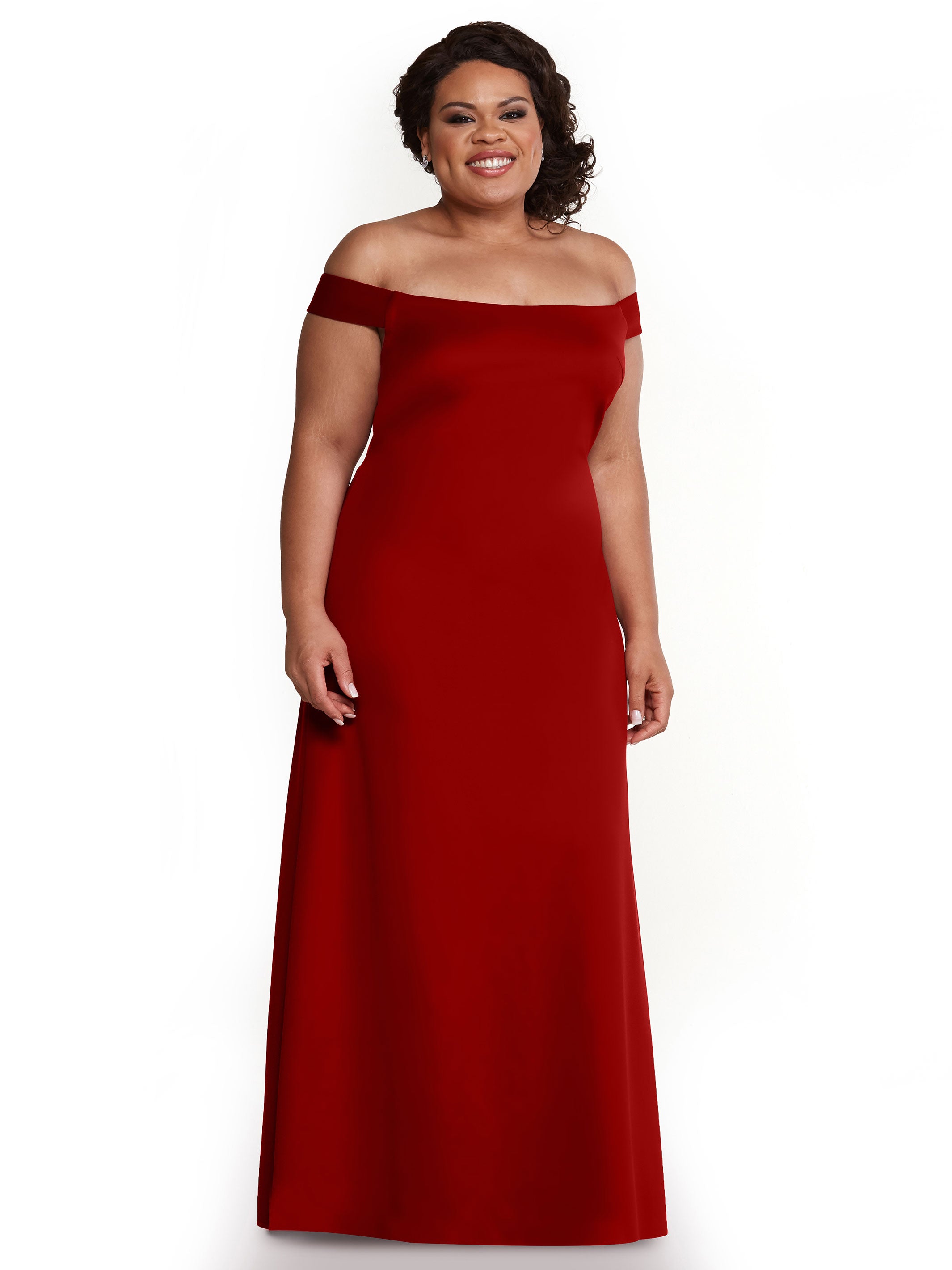 Elegant Off The Shoulder Sheath Bridesmaid Dress - Double Knit Fabric for Weddings, Parties & Formal Events