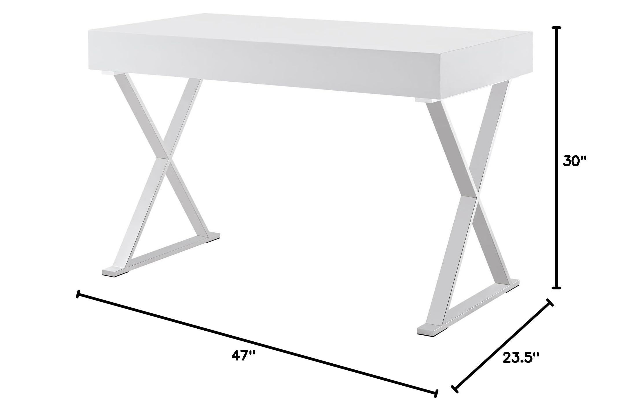 Modway White Office Desk - Modern Workspace Solution