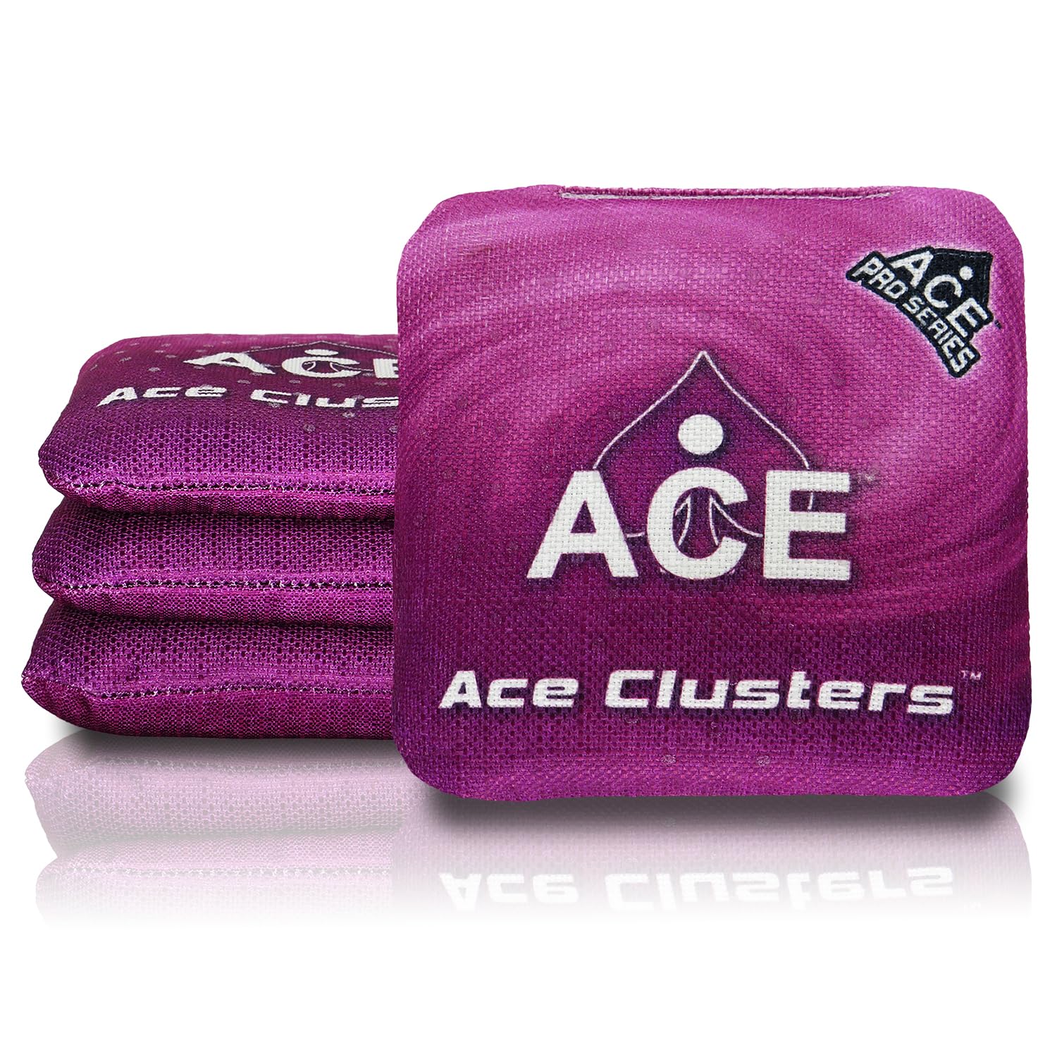 Ace Clusters ACE Pro Cornhole Bags Set of 4 with PRO Kit - Premium Dual Sided All-Weather Slick Stick & Cluster Pad Technology - Includes Optional Break-in Service & Carrying Case - Perfect for Backyard Games, Tailgating, and Outdoor Parties