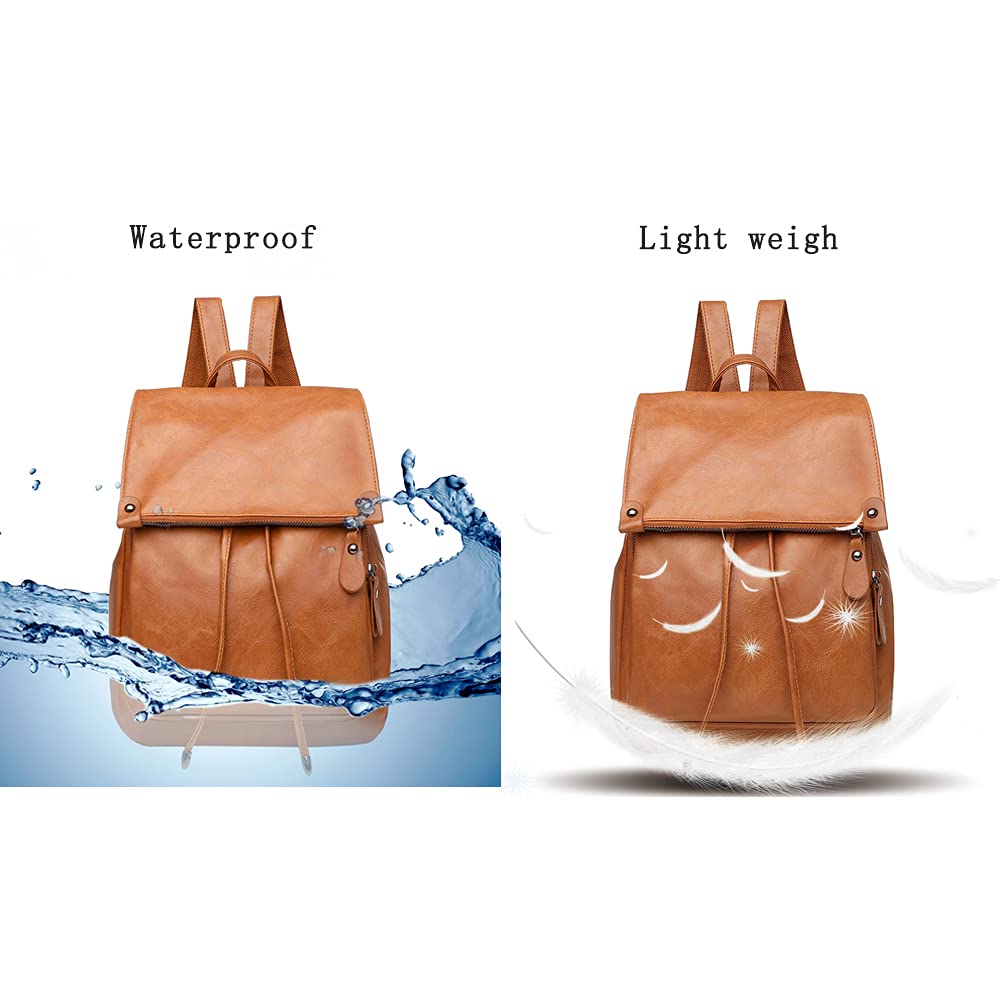 Waterproof Anti-Theft Women's Backpack - Lightweight PU Leather & Nylon School Bag, Fashionable Travel Backpack for Girls & Ladies | Perfect for College, Commuting & Weekend Getaways
