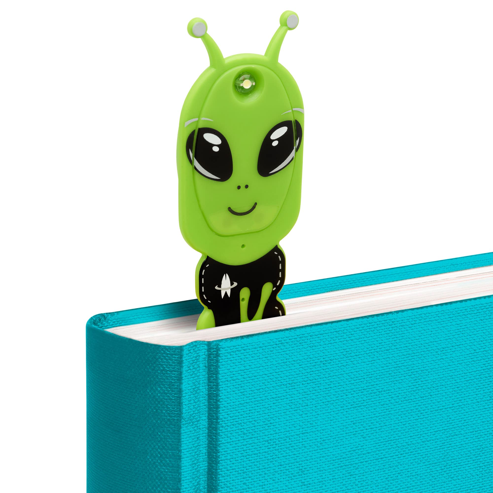 Flexilight 2-in-1 LED Book Light & Bookmark - Adjustable Clip On Reading Lamp for Bed, Travel & Night Reading - Perfect Gift for Book Lovers, Students & Kids (Alien Green) - Ideal for Bedtime Stories, Study Sessions & Cozy Reading Nooks