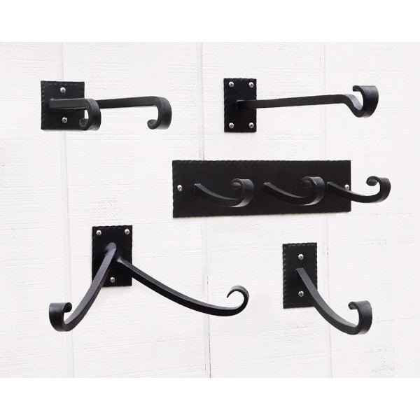 Lodge Triple Hook Bracket - Heavy Duty Wall Mounted Hooks for Hanging Pots, Pans & Kitchen Utensils - Perfect for Kitchen Organization & Garage Storage (3-Pack)