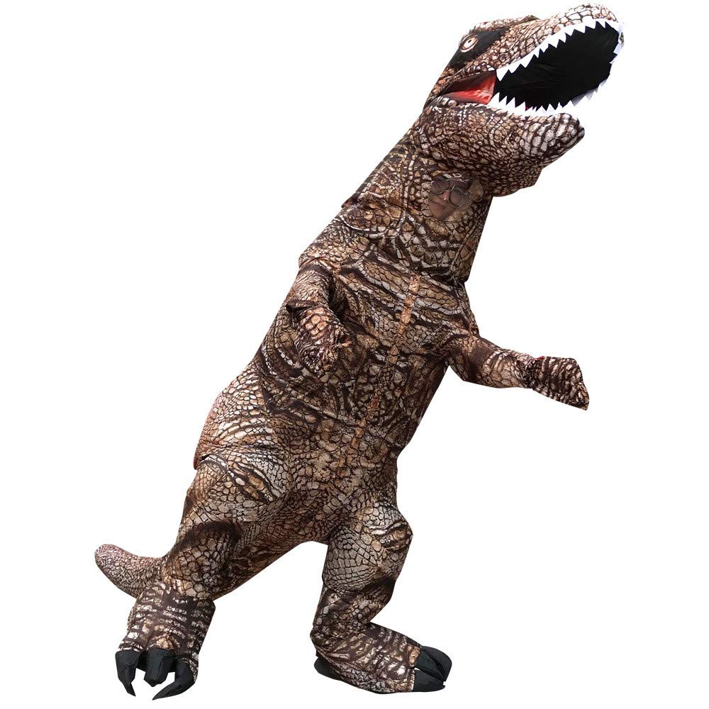 Inflatable Dinosaur Costume for Adults - Halloween Blow Up Dinosaur Outfit, Funny Inflatable T-Rex Costume for Parties, Cosplay & Events - Perfect for Halloween, Christmas, Birthday Celebrations and Themed Parties