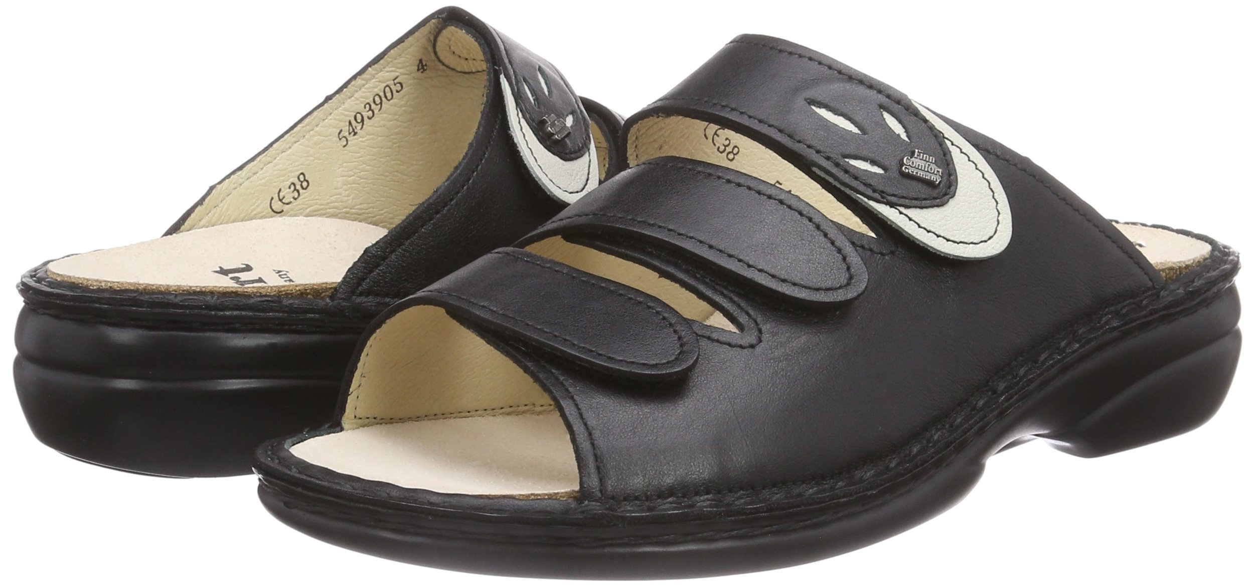 Finn Comfort Women's Comfortable Wedge Heel Open Toe Sandals - Size 4 | Breathable Summer Walking Shoes for Beach, Travel & Casual Outings