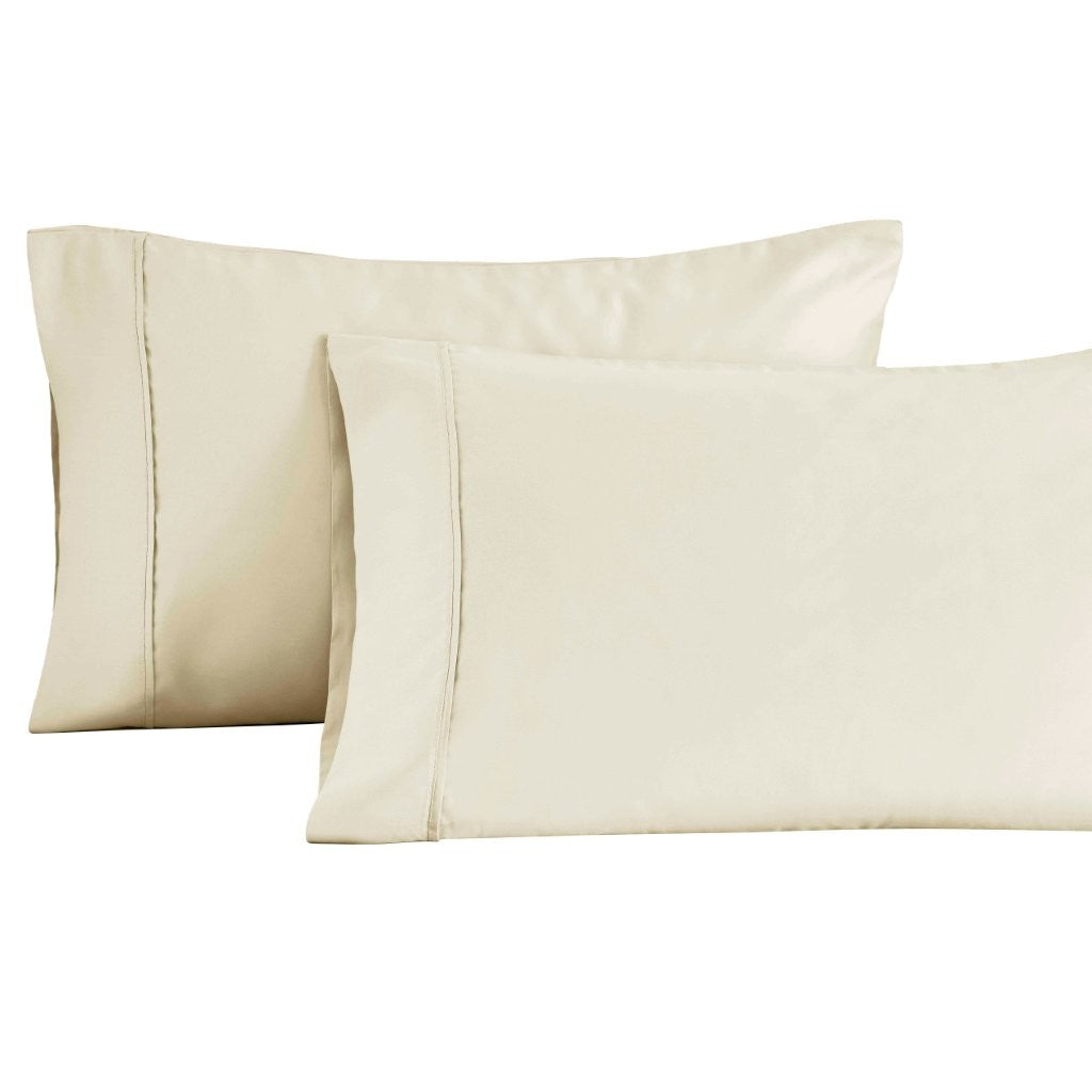 Premium 1400-1500 Thread Count Cotton Blend Pillowcase Set of 2 - Ultra Soft & Breathable Bedding for Side Sleepers & Hot Sleepers - Perfect for Master Bedroom, Guest Room & Luxury Hotels