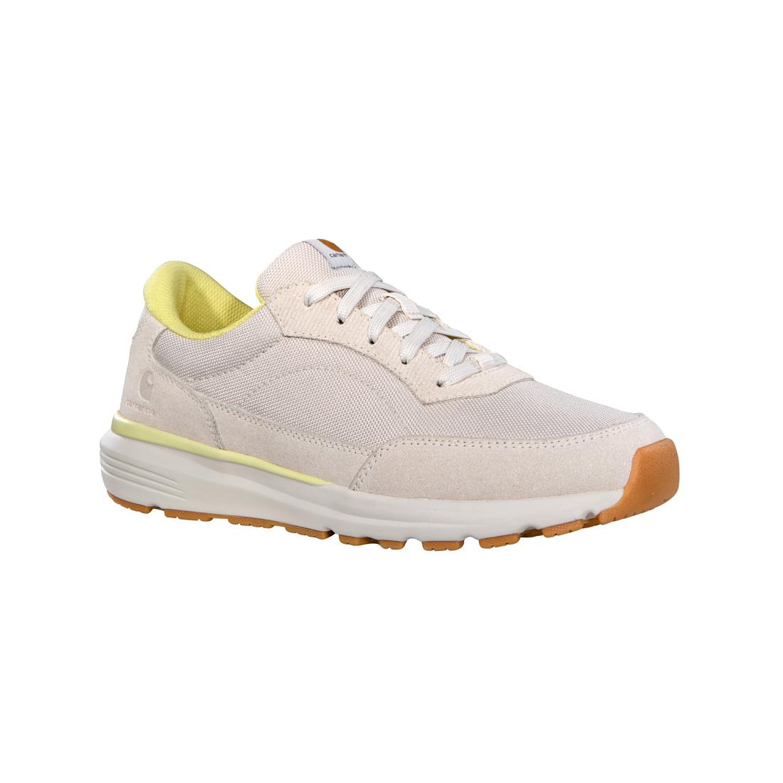 Greenfield Women's ESD Soft Toe Sneakers - White & Yellow Anti-Static Work Shoes for Electronics, Cleanrooms & Industrial Safety