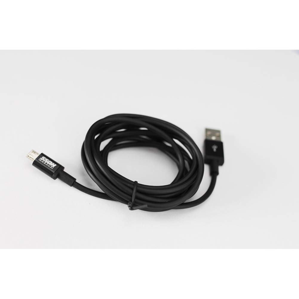 MICRO6AT 200cm Micro USB Charging Cable & Sync Data Cable for Android Phones, Tablets & More - Fast Charging & Data Transfer - Durable Black Cord for Home, Office & Travel Use