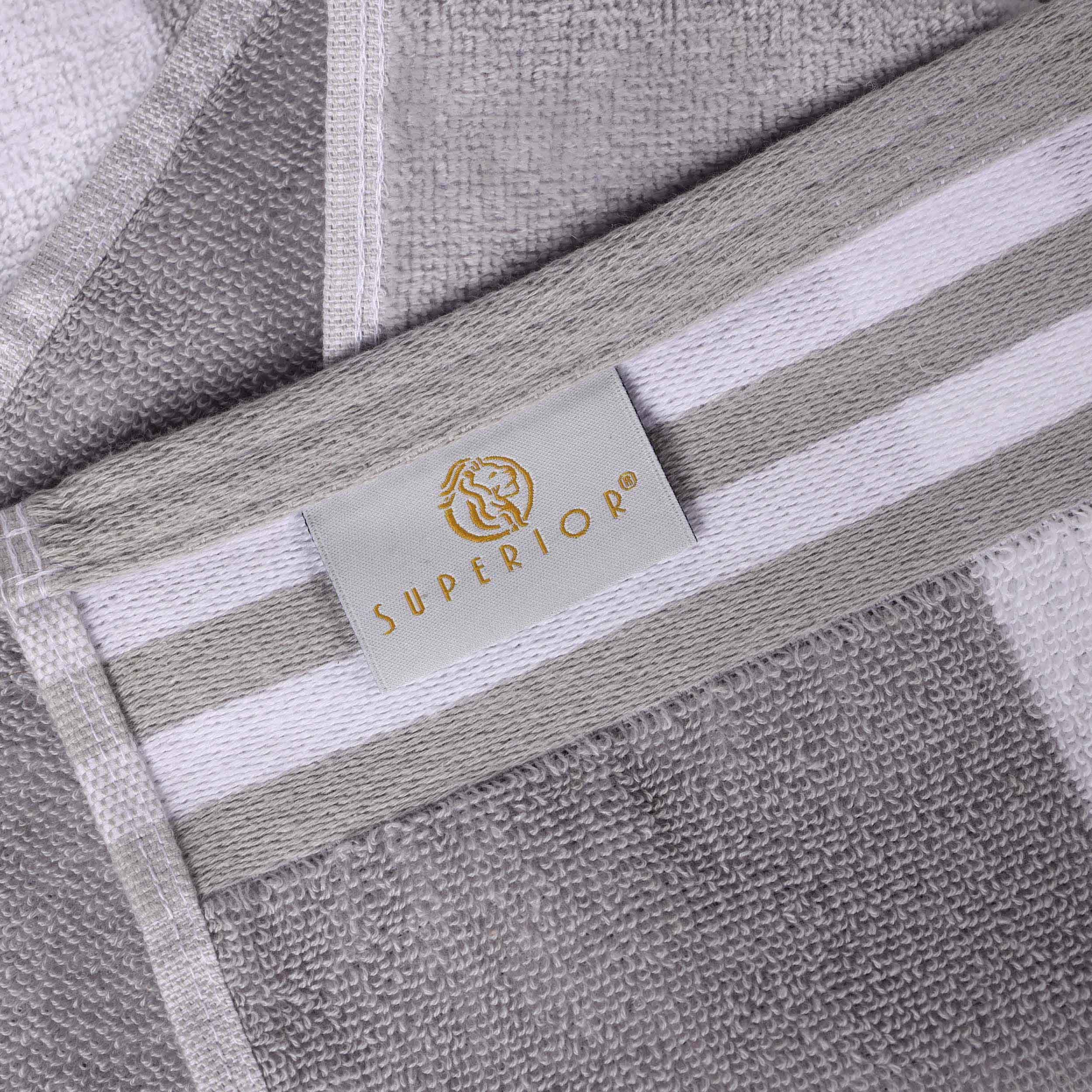 Premium Cabana Stripe Oversized Cotton Beach Towel Set (2/4/6 Pack) - Soft Quick-Dry Bath Towels for Pool, Beach, Yoga & Travel