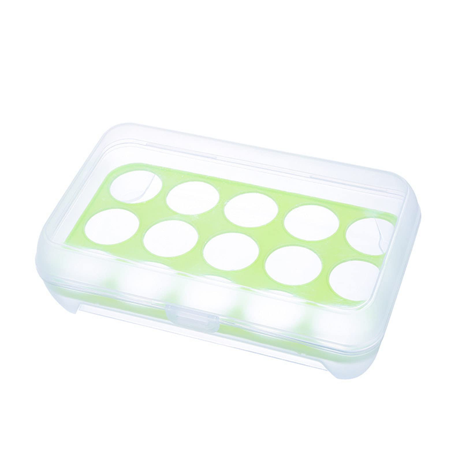 15-Grid Plastic Egg Storage Container for Refrigerator - Portable Travel Egg Box for Picnic, Camping & Outdoor Use - Disposable Kitchen Supplies (One Size)