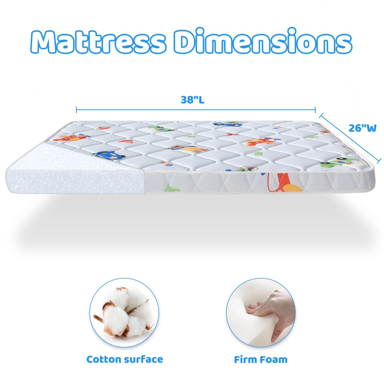 Premium Pack and Play Mattress Topper - 38