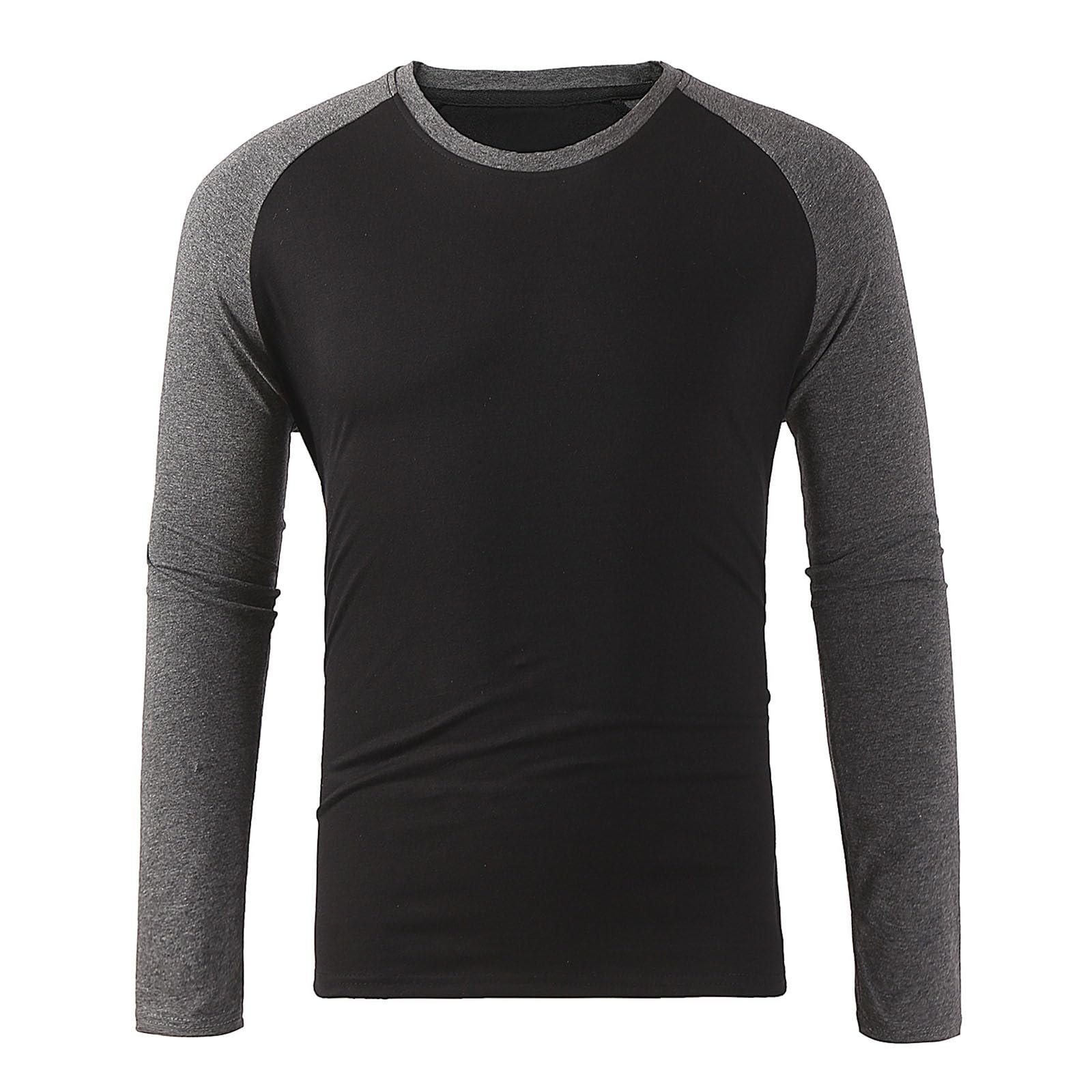 VALSEEL Men's Raglan Sleeve Baseball T-Shirt - Casual Long Sleeve Active Sports Tee for Workout & Gym - Breathable Regular Fit Shirt for Baseball, Running, and Everyday Wear