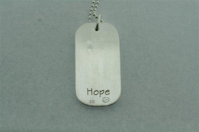 Braille Dog Tag Pendant with 55cm Ball Chain - Personalized Hope Engraved Pet ID Tag for Dogs & Cats - Perfect for Pet Safety, Travel & Daily Walks