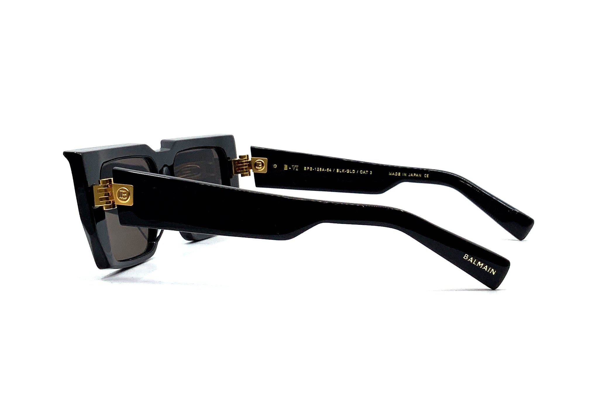 Balmain B VI Sunglasses Black & Gold - Luxury Designer Shades for Men & Women - Perfect for Outdoor Activities, Travel & Fashion