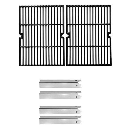 Replacement Kit for Uniflame Pinehurst GBC750W BBQ Gas Grill - 4 Stainless Steel Heat Plates & Cast Iron Cooking Grids - Durable Grill Parts for Outdoor Cooking, Backyard BBQs, Camping & Tailgating