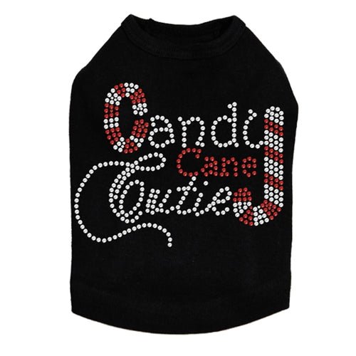 Cute Candy Cane Dog Tank Top - Holiday Pet Apparel in Multiple Colors - Perfect for Christmas Photos & Festive Outfits