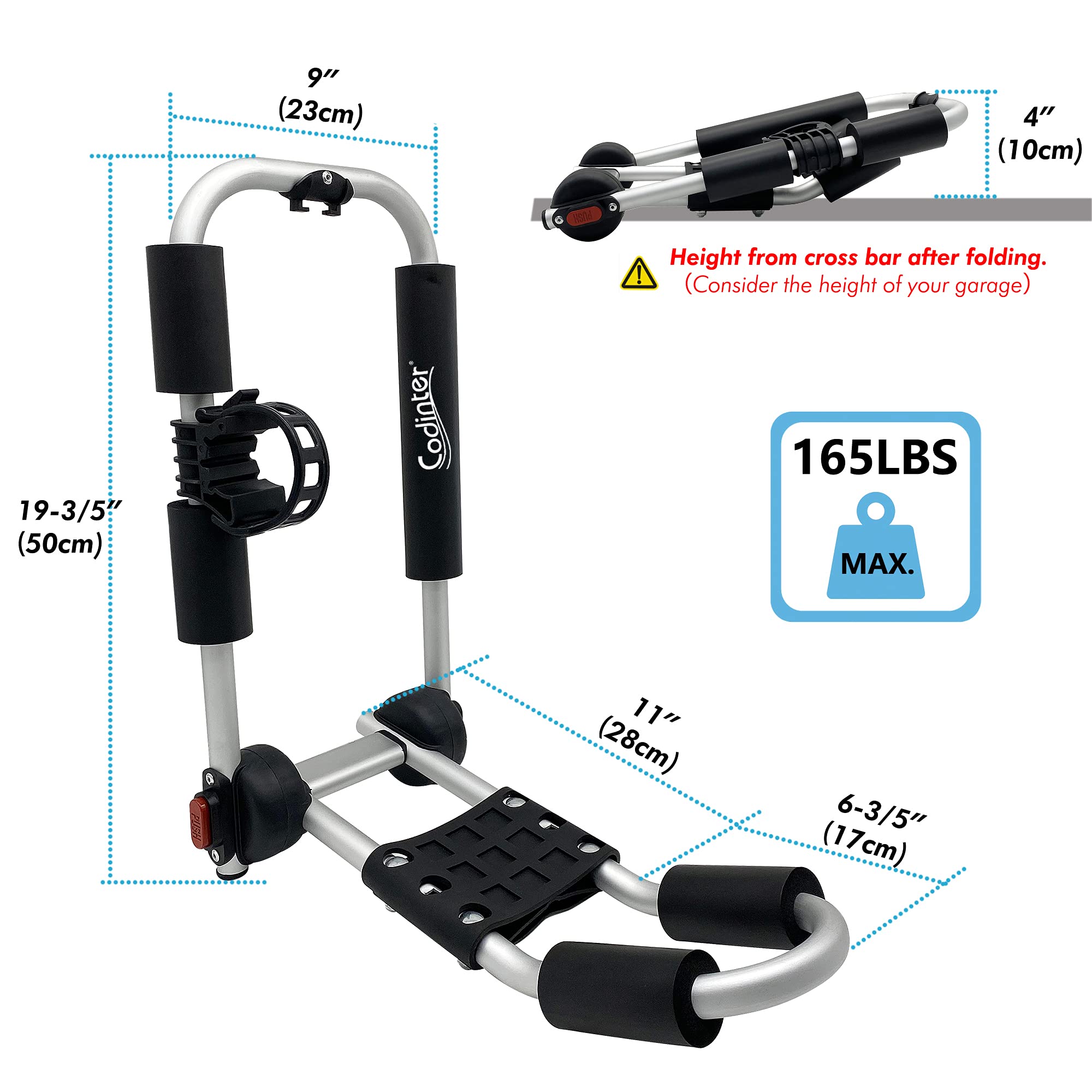 **Aluminum Folding J-Bar Kayak & Canoe Roof Rack Carrier for Car SUV – Secure Paddle Holder – Perfect for Outdoor Adventures & Water Sports**