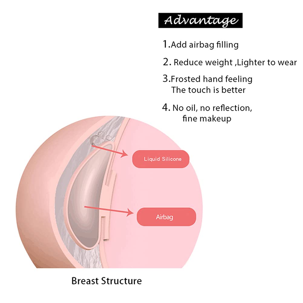EQAIWUJIE Silicone Breastplates - Lightweight Breast Forms with Airbag Filling, No Oil Leak for Crossdressers & Drag Queens - Perfect for Cosplay, Halloween Costumes and Gender Transformation