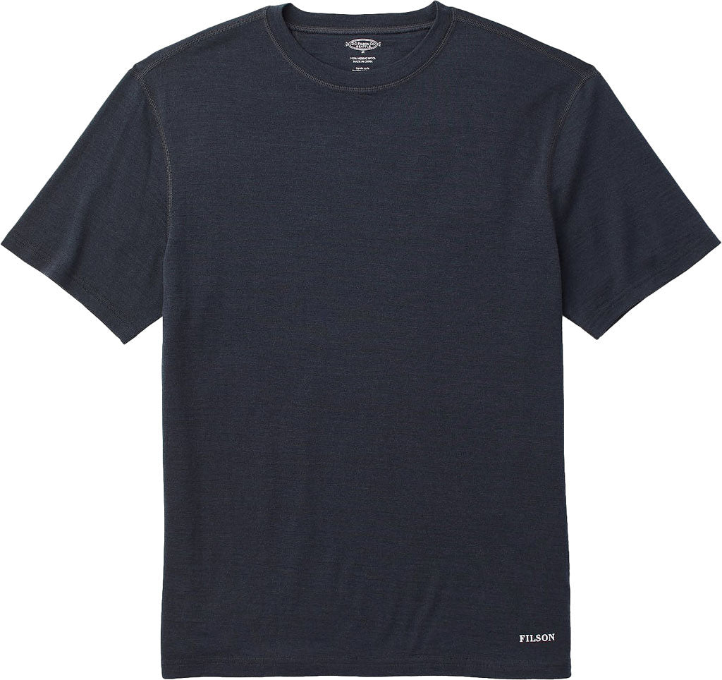 210G Merino Wool Short Sleeve Crew Neck T-Shirt for Men - Breathable & Odor-Resistant Base Layer for Hiking, Travel & Outdoor Activities