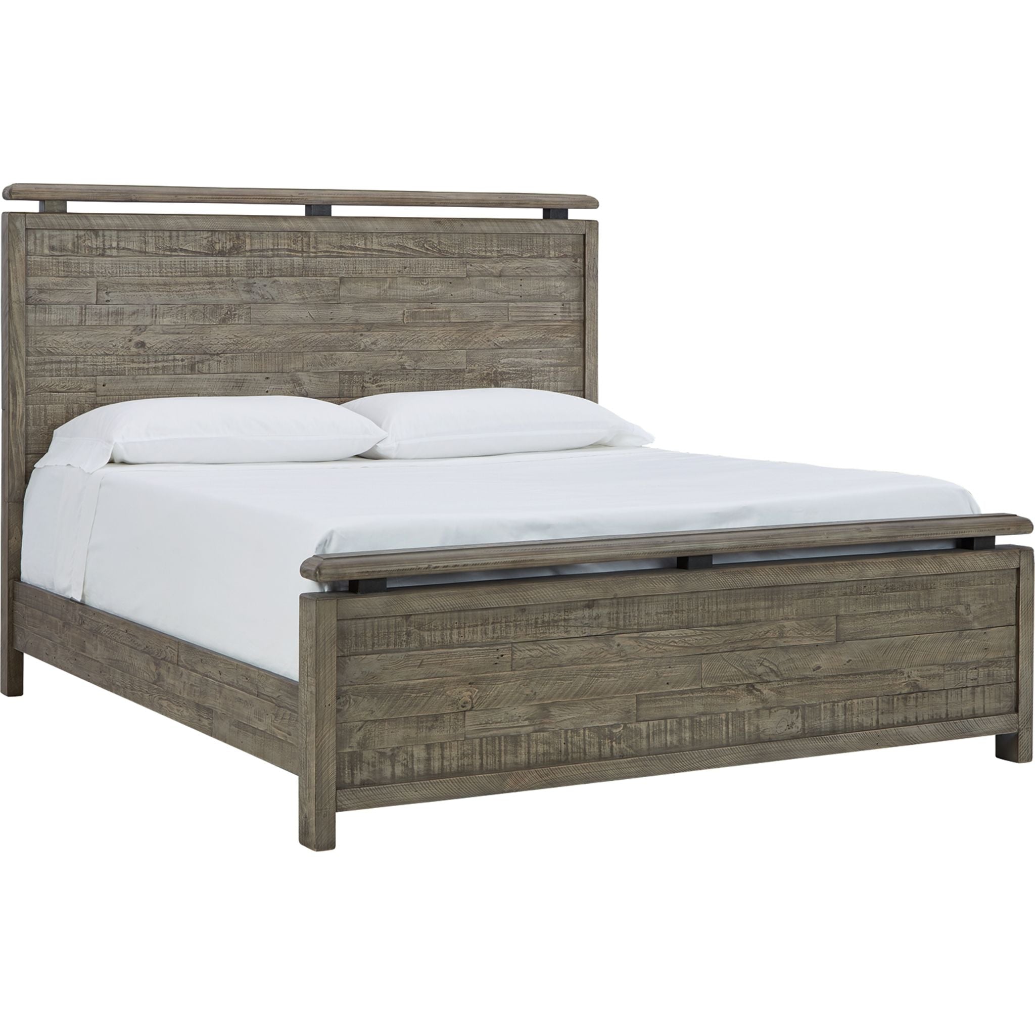 Brennagan 3-Piece Panel Bed Frame - Queen Size Wooden Bed with Headboard & Footboard - Modern Bedroom Furniture for Home Decor & Guest Room Setup