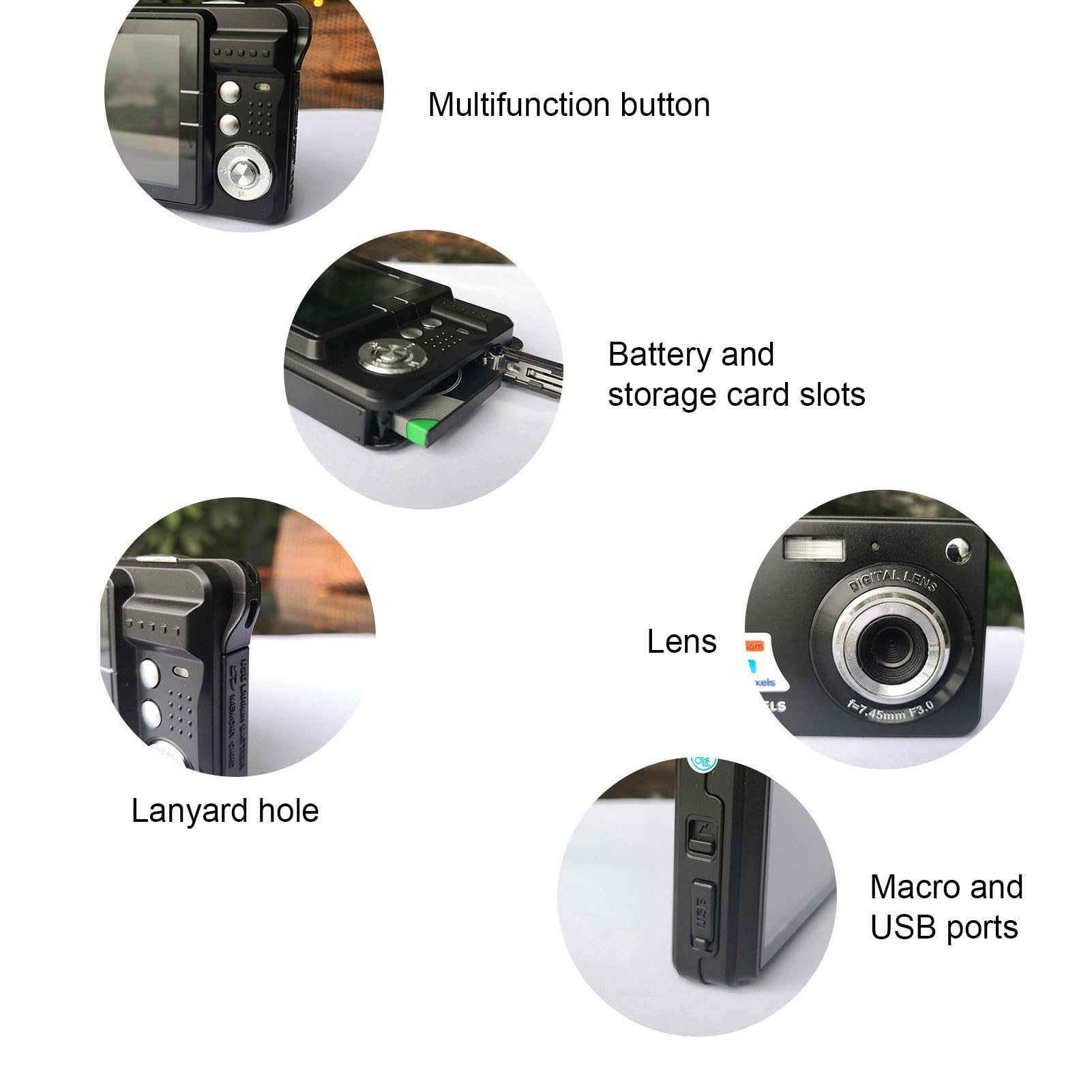 48MP HD Digital Camera with 2.7in TFT Display, 8x Zoom Anti-Shake Autofocus - Perfect for Students, Travel & Family Photography | Compact Smart Pocket Camera for Vlogging, Outdoor Adventures & Home Use
