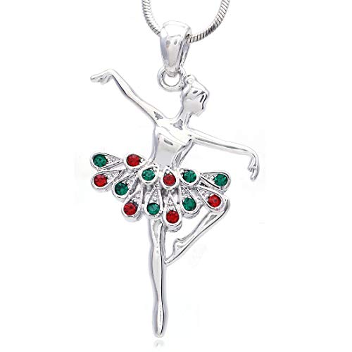 Silver-tone Red/Green