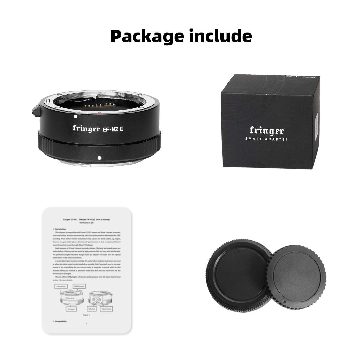 Canon EF to Nikon Z Mount Auto Focus Lens Adapter Ring for Z6 Z7 Z50 Cameras - Seamless Photography & Videography for Professionals