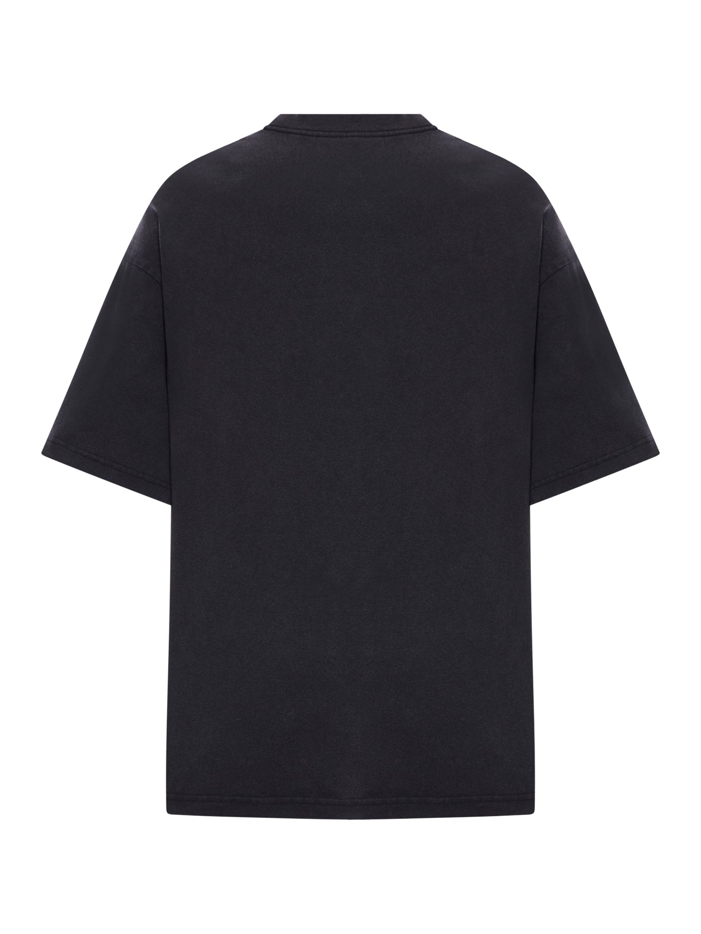 Balenciaga Medium Fit Black Washed T-Shirt - I Love Paris Graphic Tee for Men & Women | Casual Streetwear & Urban Fashion