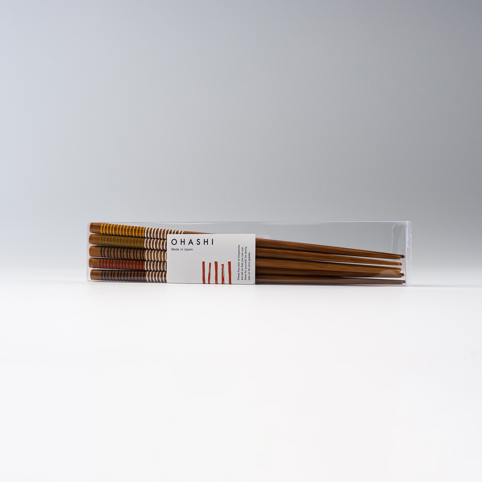 OHASHI Natural Wood Chopstick Set - 2 Colors, Japanese Style Reusable Chopsticks for Sushi, Ramen & Asian Cuisine - Eco-Friendly Dining Utensils