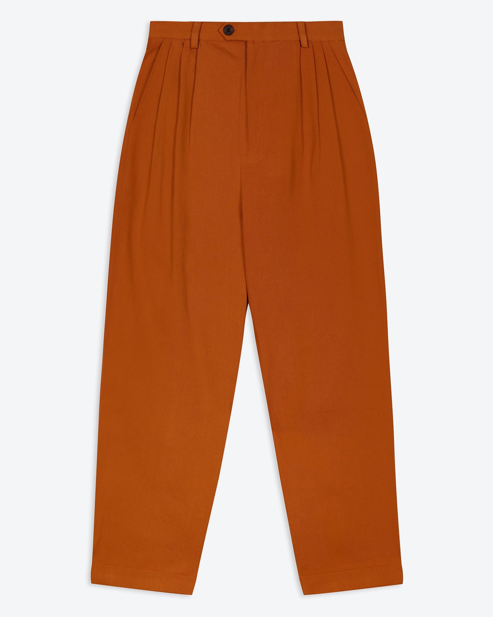 Stylish Lowie Drill Pumpkin Pleat Front Trousers for Women | Comfortable & Trendy Office Pants | Perfect for Work, Business Casual & Everyday Wear