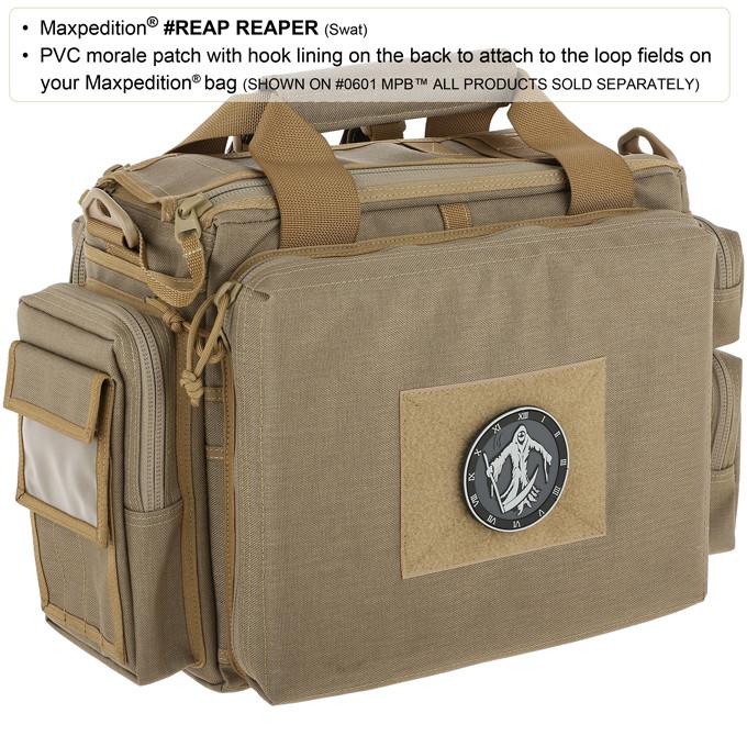 Reaper Skull Morale Patch - Tactical Military Patch for Uniforms, Vests & Backpacks - Perfect for Airsoft, Military, Police & Outdoor Enthusiasts