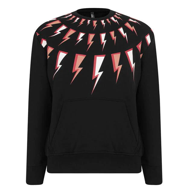 Neil Barrett Comic Bolt Sweatshirt - Men's Graphic Pullover Hoodie | Trendy Streetwear for Casual Outfits & Urban Fashion