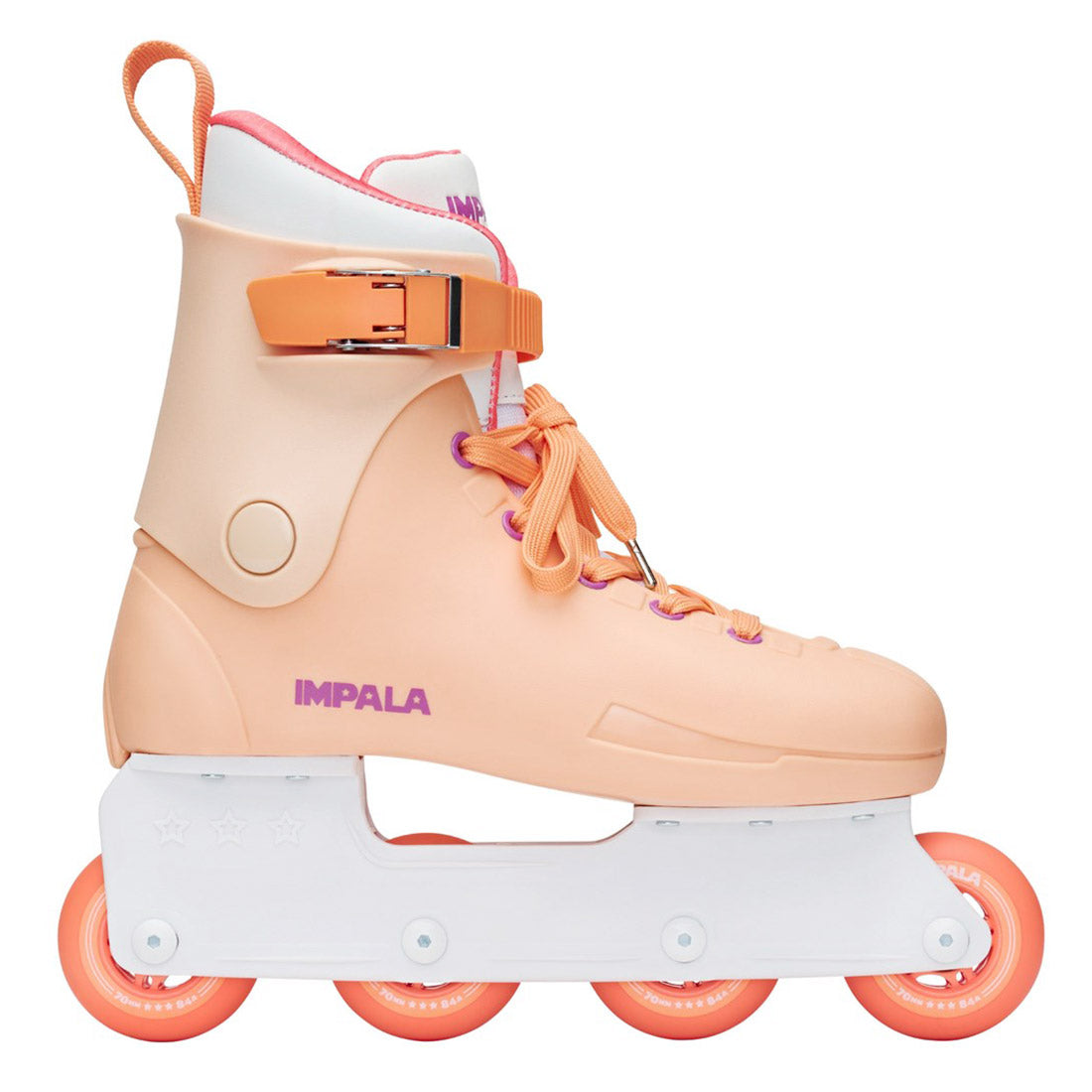 Impala Lightspeed Inline Skates for Women - Apricot Color | Comfortable & Fast Rollerblades for Outdoor Fitness, Street Skating & Roller Derby
