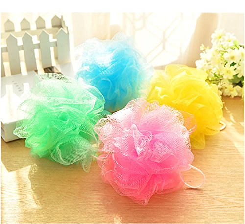 Multicolor Nylon Mesh Bath Ball Scrubber - Soft Exfoliating Shower Sponge for Body Cleaning & Relaxation | Perfect for Bath Tubs, Spa Days & Gentle Skin Exfoliation