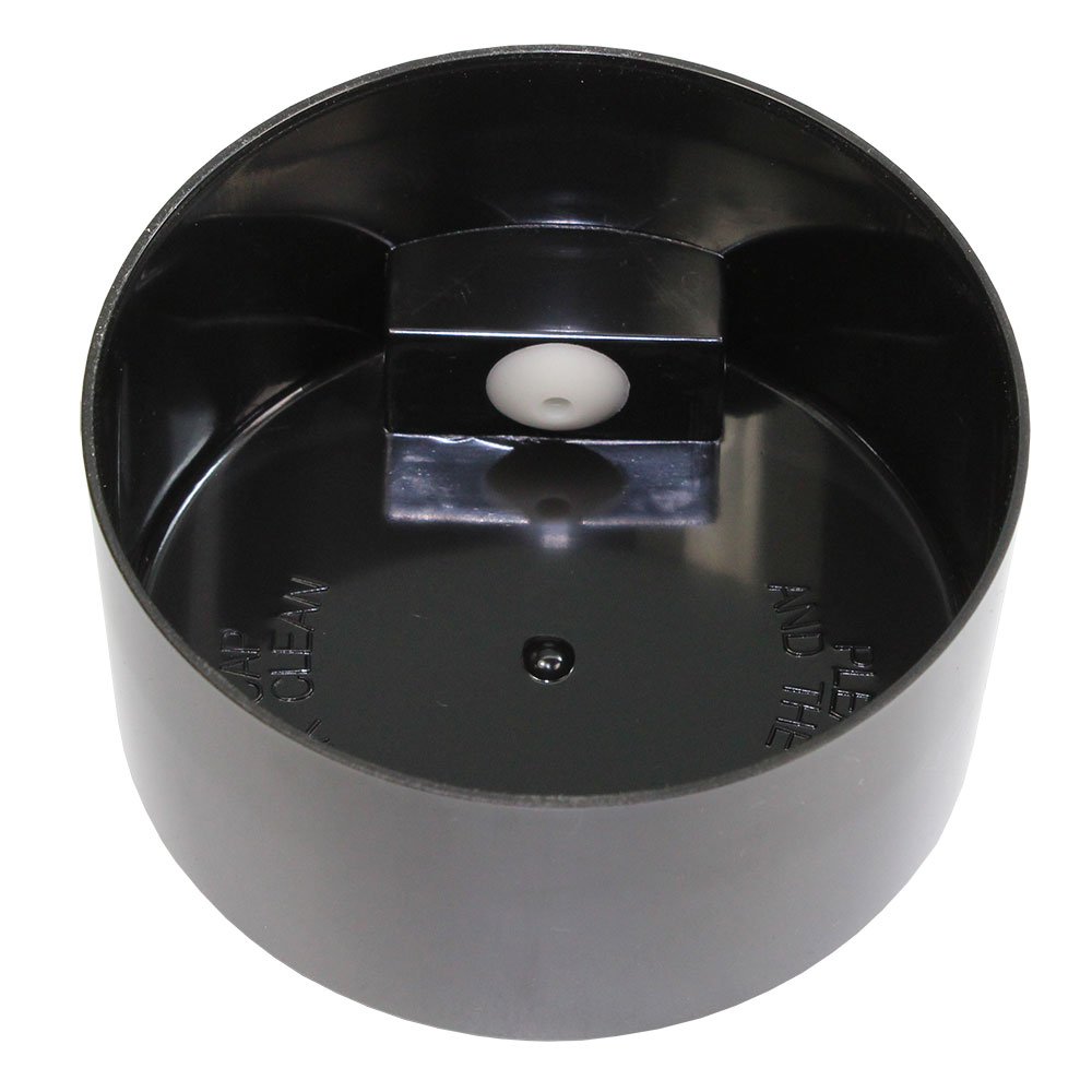Pawvac 6 Ounce Vacuum Sealed Pet Food Storage Container with Black Cap & White Cat Design - Keep Dry Food Fresh for Cats & Small Dogs - Perfect for Kitchen Counter, Pantry or Travel Use