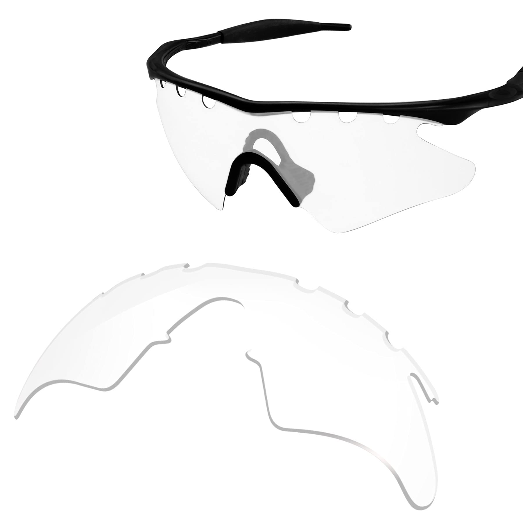 100% Precise-Fit Replacement Sunglass Lenses for Oakley M Frame Heater Vented - UV Protection & Anti-Glare for Sports, Cycling & Outdoor Activities