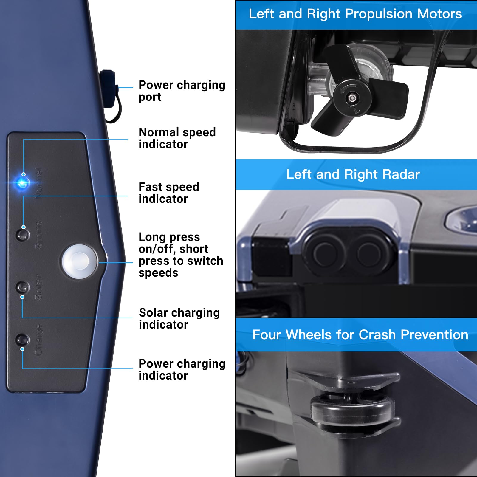 Solar & Rechargeable Robotic Pool Cleaner - Cordless Automatic Pool Vacuum with Smart Skimmer Basket, Auto-Escape & Auto-Turn Technology | Perfect for In-Ground & Above Ground Pools, Weekly Maintenance & Seasonal Cleaning