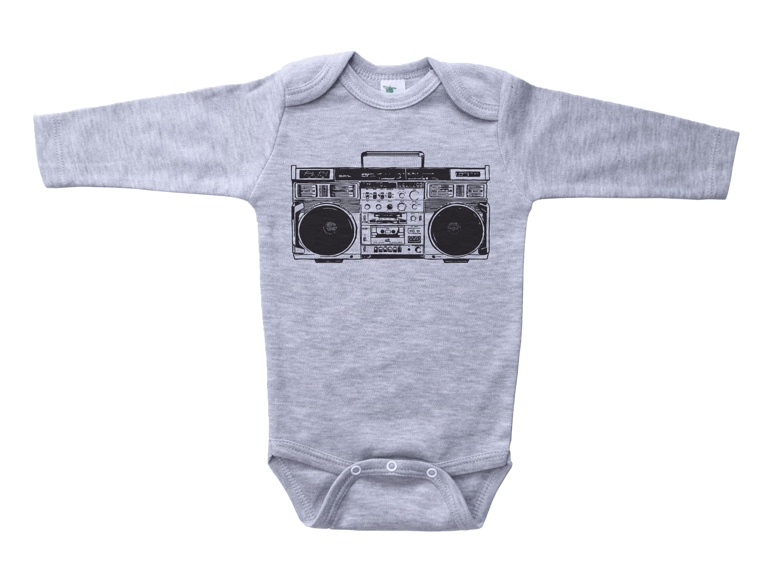 Retro Music Baby Onesie - Boombox Print Unisex Infant & Toddler Bodysuit - Cute Outfit for Music Lovers, Photo Shoots & Birthday Parties