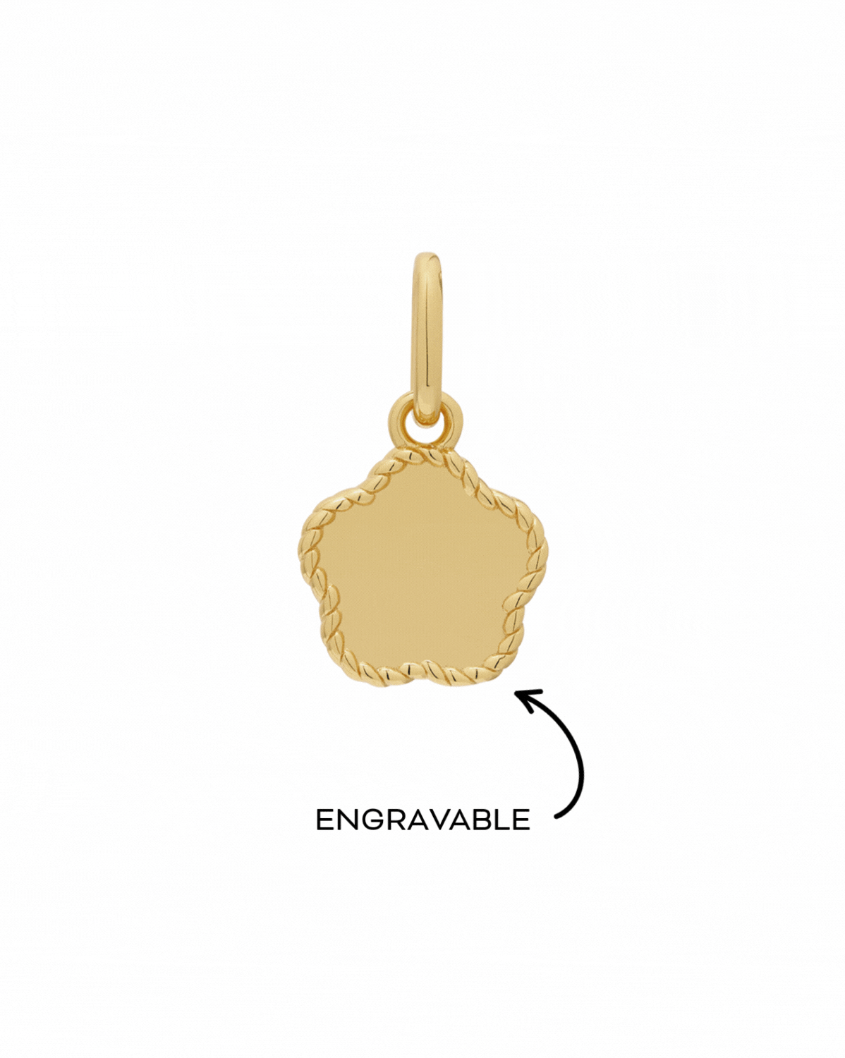 Personalized Flower Engraved Initial Pendant Necklace - Custom Name Letter Jewelry Gift for Women, Girls - Perfect for Birthdays, Anniversaries & Everyday Wear