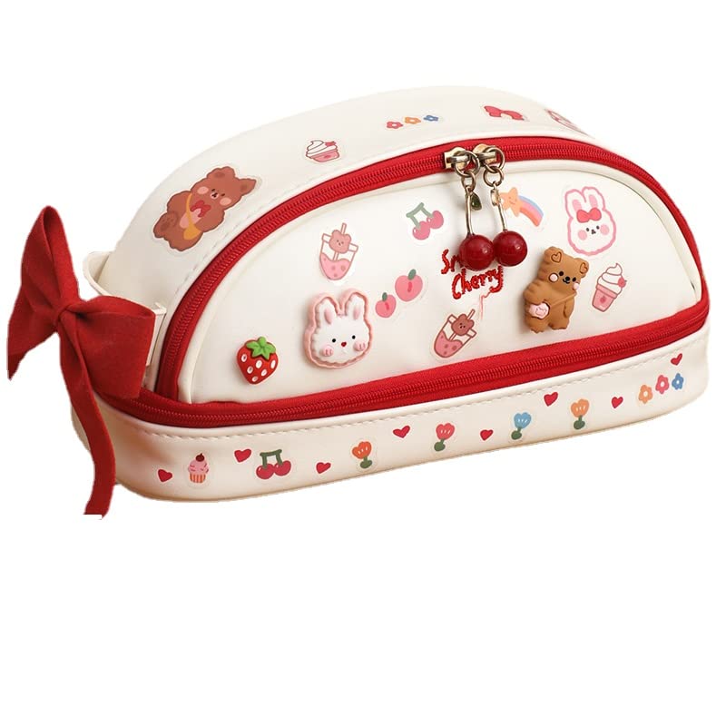 Cute Kawaii Pencil Case - Large Capacity School & Office Organizer for Pens, Markers & Supplies | Perfect for Students, Teachers & Professionals | Aesthetic Stationery Pouch for College, Work & Daily Use