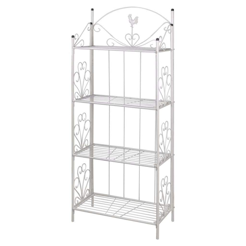 Premium White Square Plant Stand - Unfade Memory Outdoor Plant Rack & Shelf for Patio, Garden, Balcony Decor - Durable & Stylish Plant Display for Indoor/Outdoor Use