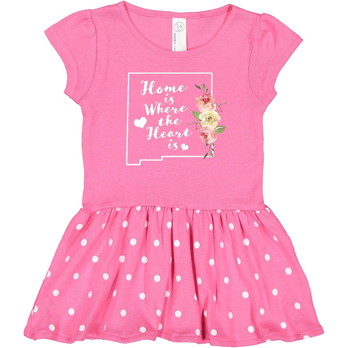 Inktastic New Mexico Home is Where The Heart is Watercolor Print Toddler Dress - Cute Casual Outfit for Girls, Playdates & Family Photos