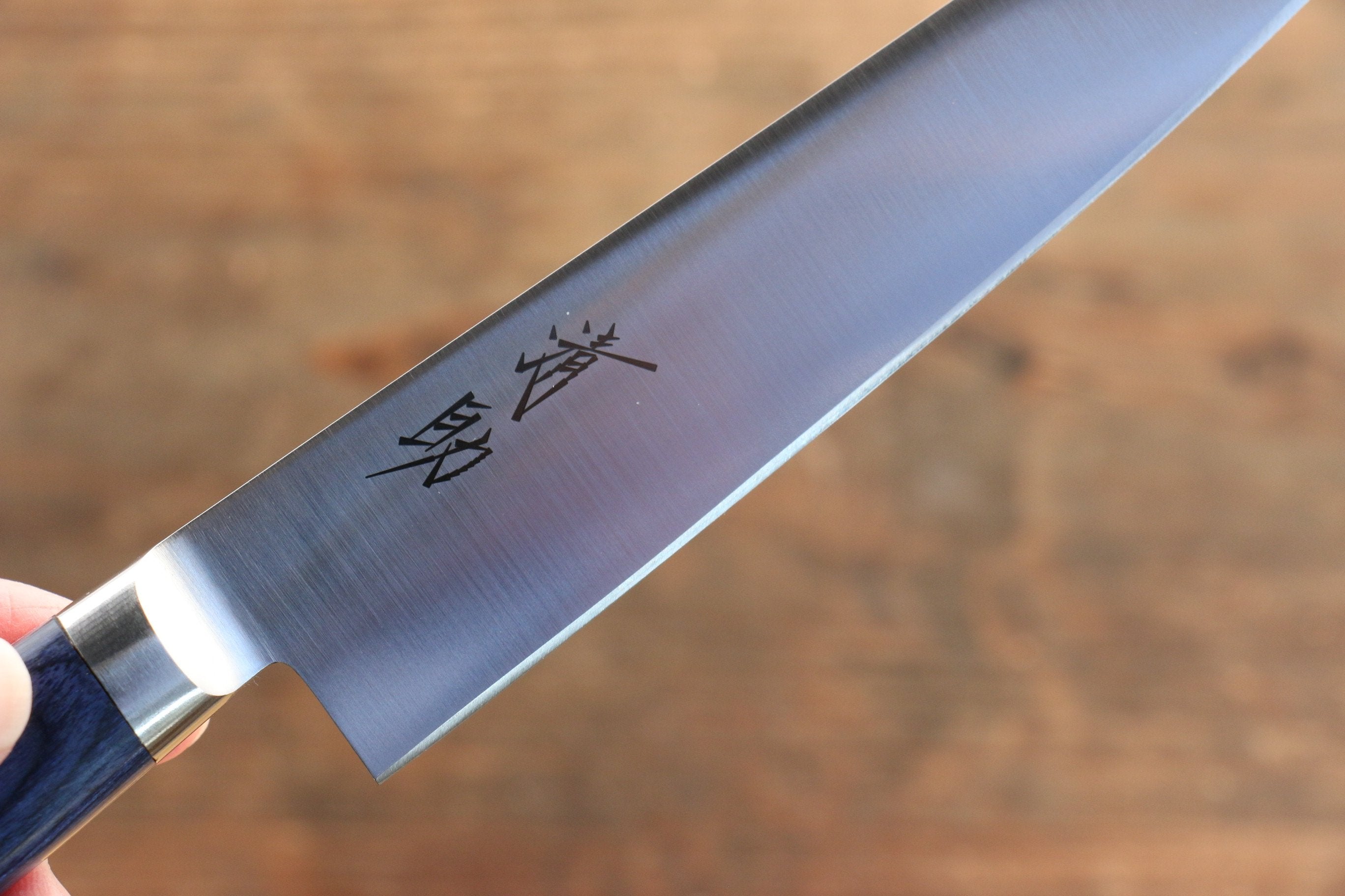 Premium Japanese Seisuke Seiten Molybdenum Petty Utility Knife 120mm - Blue Pakkawood Handle with Protective Sheath - Ideal for Home Cooking, Sushi Preparation & Professional Chef Use