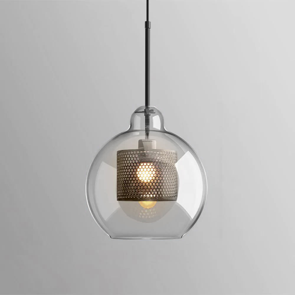Chiswick Glass Pendant Light - Modern Hanging Ceiling Lamp for Kitchen Island, Dining Room & Bedroom Lighting