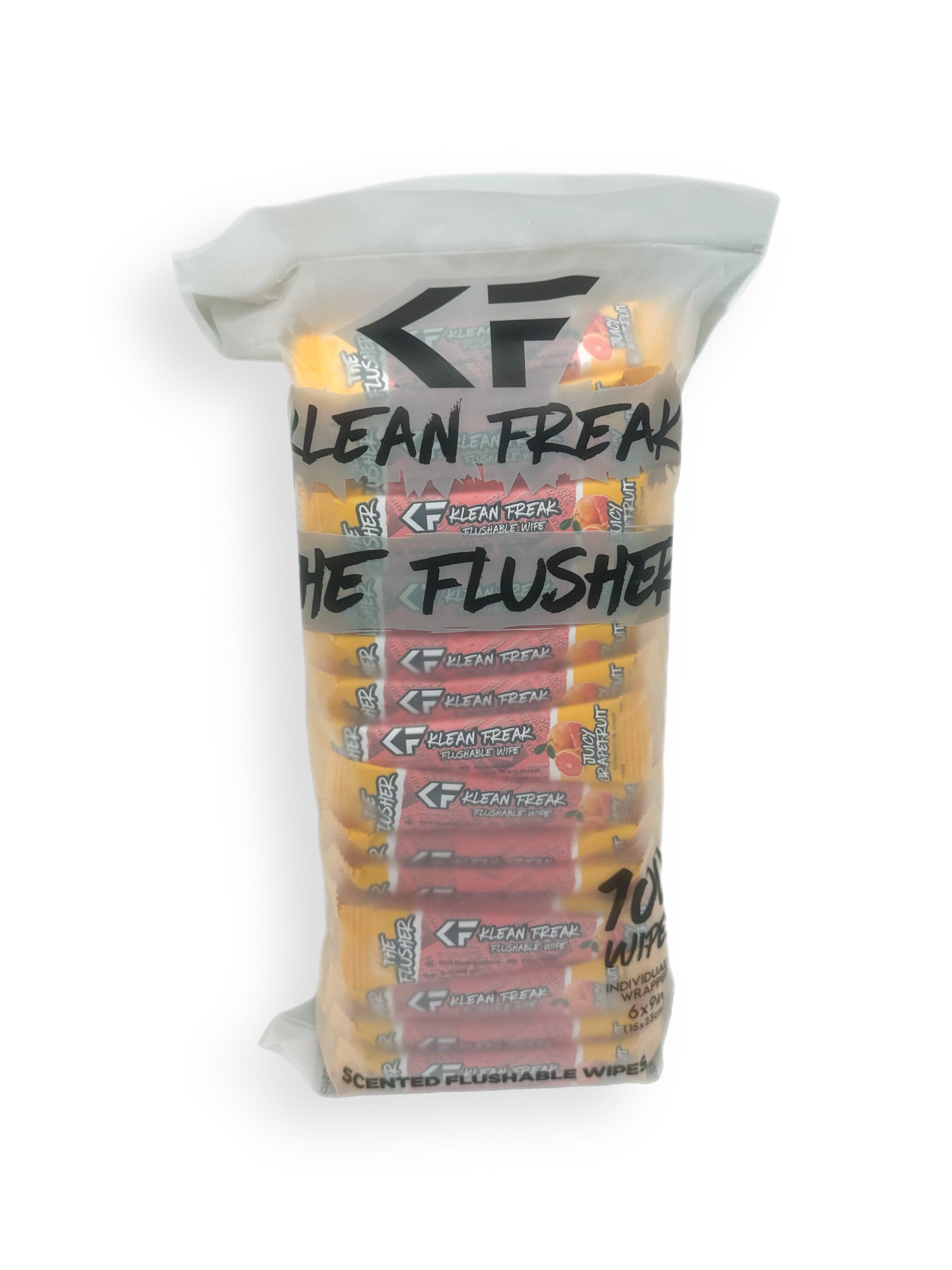The Flusher 100 Pack - Premium Quality Flushable Wipes for Toilet & Bathroom Use - Gentle & Septic Safe for Adults & Kids - Ideal for Travel, Camping & Home Hygiene