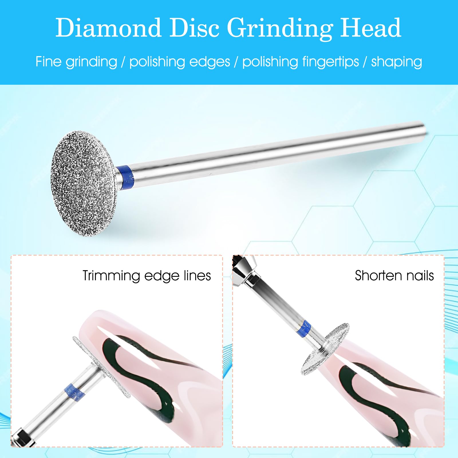 Jeffdad 3 Pcs Disc Nail Drill Bits - Electric Foot File & Pedicure Drill Bits for Callus Remover, Professional Manicure & Pedicure Tools (No.103) - Perfect for Salon, Spa & At-Home Nail Care